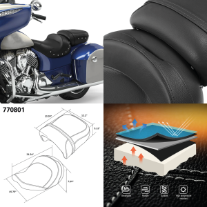 DR+PA Studded Seat Black Indian14-Up (IT)