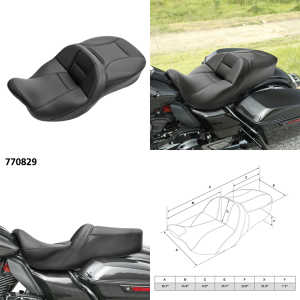 2-Up Style 2 Seat Black FLH/T09-20 (IT)