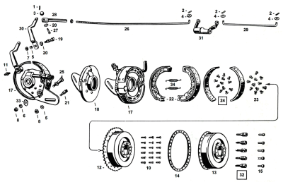 Improved rear brake shaft 45CI35-52 (IT)