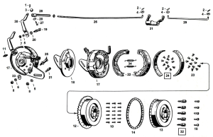 Lever brake crossover parkerized (IT)