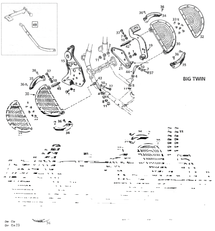Studs/nuts floorboard mount Park 45ci (IT)