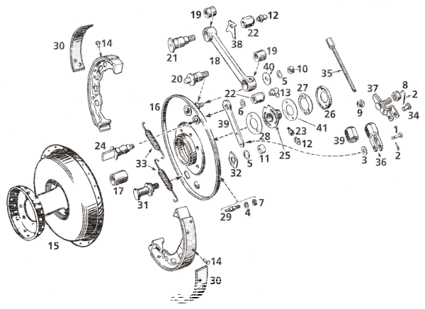 Stud set stabilizer cover w/nut front br (IT)