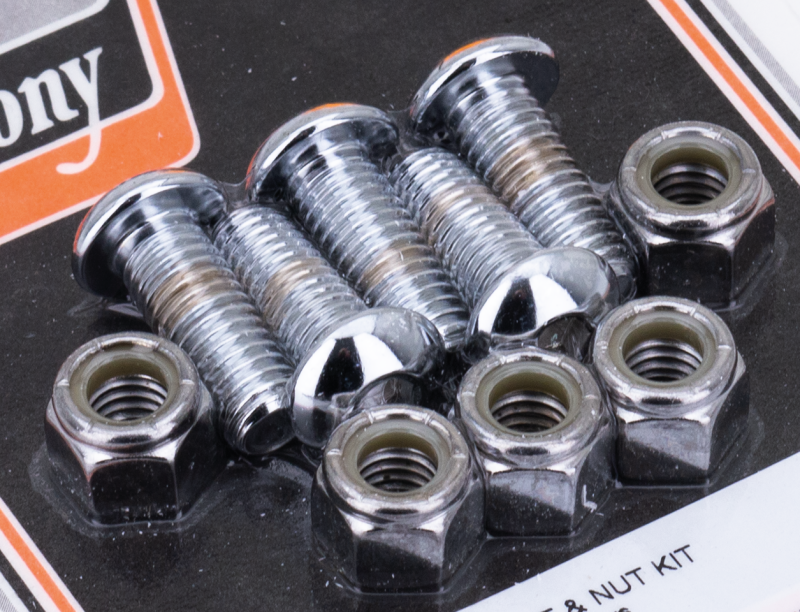 Chrome disc screw&nuts 3/8-16x1" SBHS (IT)
