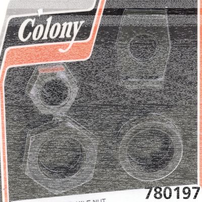 Rear Axle nut kit parkerized WL/A/C36-52 (IT)