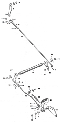 Parkerized shaft lever 2-hole (IT)