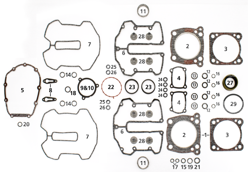 Rocker Cover gaskets M-8 Foamet, set/2 (IT)