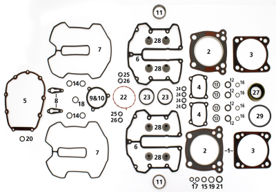 Rocker Cover gaskets M-8 Foamet, set/2 (IT)