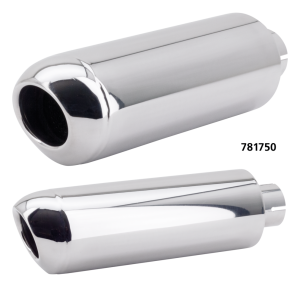 Oval muffler Stainless steel 2" I.D.