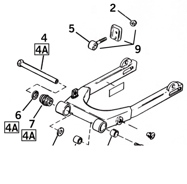 Pivot bolt kit w/bearings XL82-03 (IT)