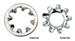 50pck countersunk shakeproof lockwashers (IT)