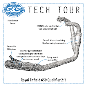 Qualifier 2-1 Exhaust system RE650 RACE (IT)