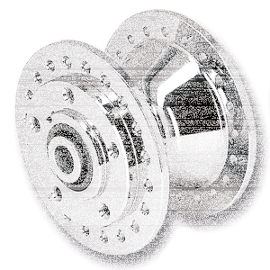 Chrome DF front hub XL00-07 FXD00-03 (IT)