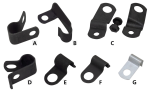 Blk Speedo Cable Clamp OEM #67076-41