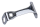 Upper horn bracket 1936-1944, black (IT)