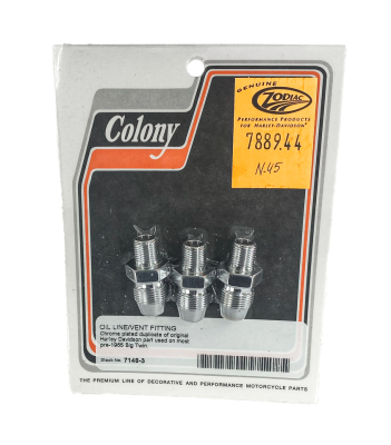 COLONY Oil/vent.line fitting 3pcs Chr