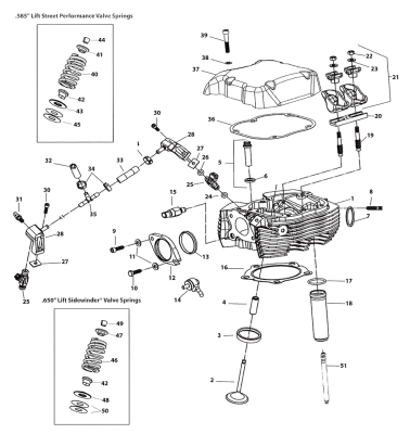 Seat, exhaust - 1.605" - 1984-up  (#1801