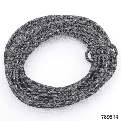 Cloth covered wire black/white 25ft (IT)