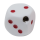 Dice shifter knob white w/ red dots (IT)