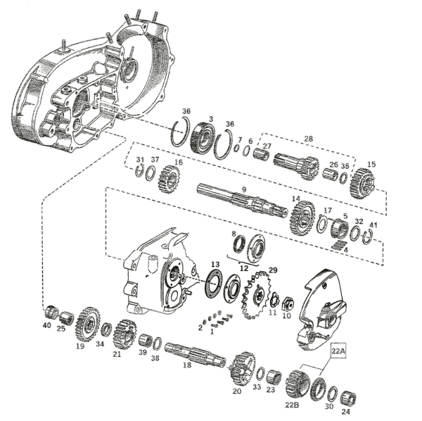 1st gear countershaft 17T XL84-90 (IT)