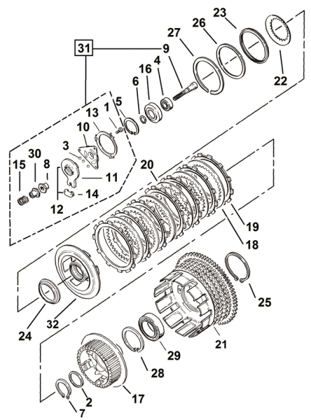 5pck Clutch Hub Spacer XL84-90 (IT)