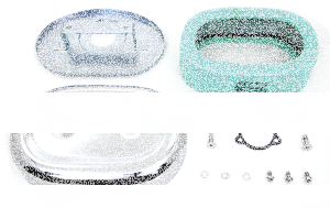 Oval A/C Complete Chrome FL/FX/XL72-75 (IT)