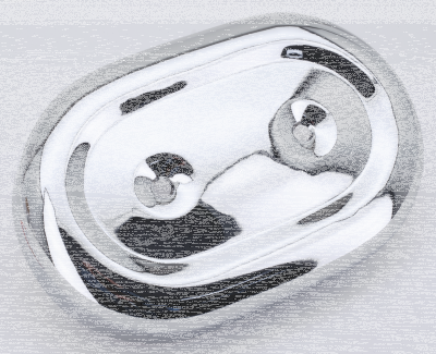 Oval A/C Cover Chrome FL/FX71-89 XL66-03 (IT)