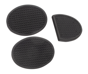 3Pc Clutch and brake pedal pad set Black
