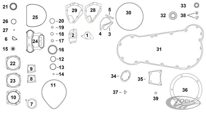 5pck O-ring Outer Rocker Cover IN03-12 (IT)
