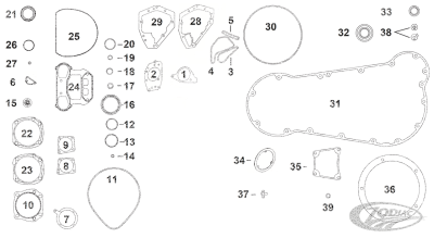 5pck O-ring Outer Rocker Cover IN03-12 (IT)