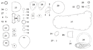 5pck Gasket, Breather Housing IN03-14 (IT)