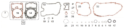 Pair cyl. base gaskets 750XG15- (IT)