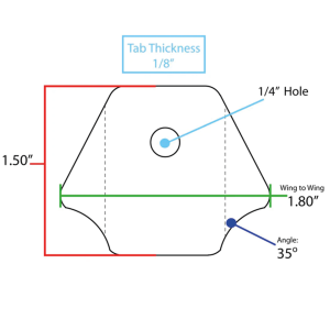 Weld-On Wing Tabs 4Pck (IT)