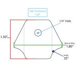 Weld-On Wing Tabs 4Pck