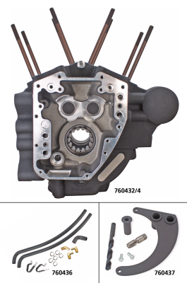 Crankcase 4.425" bore BT07-UP stone gray (IT)