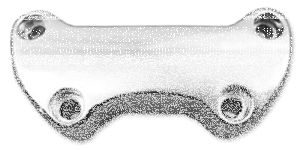 Top Riser Clamp Skirted 1" Chr HD73-Up (IT)