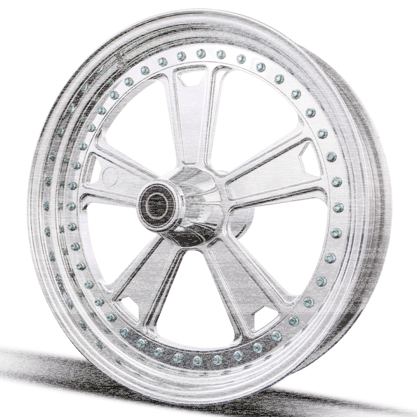 Ricks Grey Pricecode Solid CNC wheel (IT)