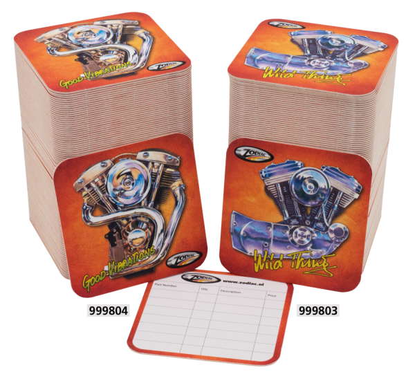 100pck Zodiac Sportster engine coasters (IT)