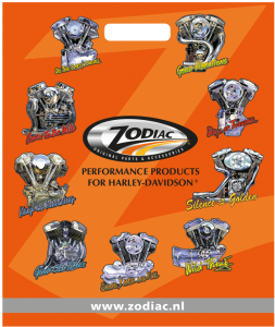 25pck Zodiac plastic shopping bags