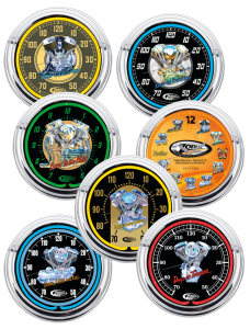 Zodiac "Flathead" Neon Clock 15" (IT)