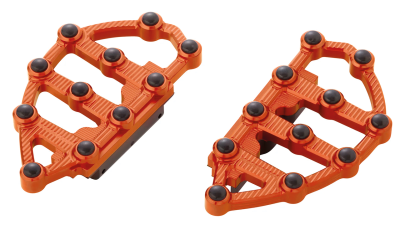 Ness MX Passenger Floorboards - Orange (IT)