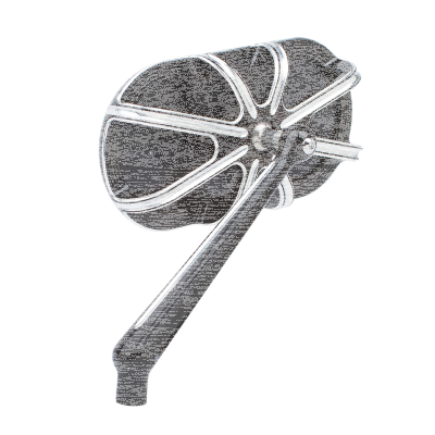 10-Gauge Caged series blk mirror left (IT)