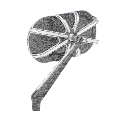 10-Gauge Caged series blk mirror right (IT)