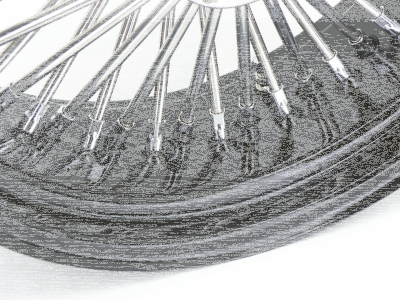Black rim+hub Fat Daddy 16X5.5 50 (IT)