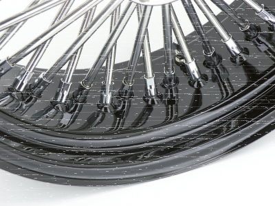 Black rim+hub Fat Daddy 16X5.5 50 (IT)