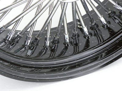 Black rim+hub Fat Daddy 16X3.5 50 (IT)