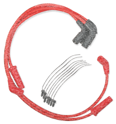 Accel S/S Spiral Core 8mm Red ME17-Up (DE)