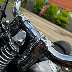 Fehling, 1-1/4" Fat Apehanger. 3 hole. 31cm high. Chrome