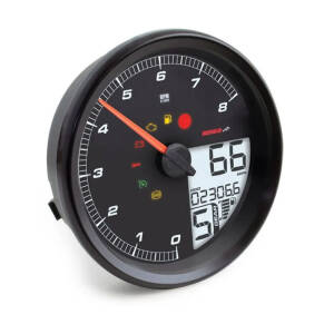 KOSO, HD-05 speedometer / tachometer. Black bezel