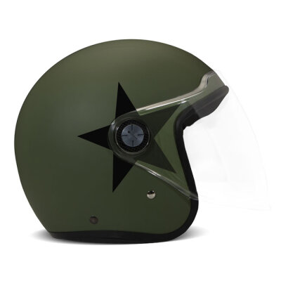 DMD P1 Jet helmet Star Green Size L