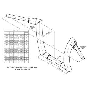 Killer Custom, Killer Bull 2" fat bar. FLTR/FLHR....